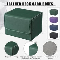 Boîte de rangement souple pour cartes à collectionner en cuir PU personnalisée, avec finition artisanale en relief, vente en gros