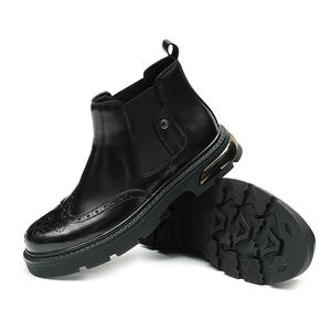 Botas de Tobillo Chelsea de Piel Vacuna Auténtica, Ligeras, con Punta Cuadrada, para Otoño e Invierno, Estilo Clásico, Casual, para Hombre - Product Image 3