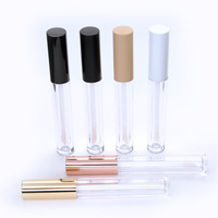 Tubes de brillant à lèvres en plastique en gros, pas chers, 5,3 ml, transparents, imprimés, avec bouchon à vis, logo personnalisé, promotionnels, pour maquillage