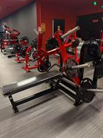 Presse pectorale à charge libre, série trois rails, avec réglage de la banquette dorsale, double poignée, 5 niveaux de résistance, en acier inoxydable, pour salle de sport