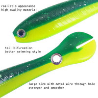 À la queue Vivid Bionic Worm Fishing Plastic Soft Bait Wholesale10 Couleurs 10cm 6g TPR Leurre Simulation Loach Leurre Oeillet Trou
