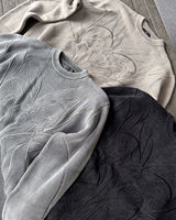 Pull en tricot épais gaufré à motif épineux, personnalisé avec lignes abstraites, coupe ample, pour la collection d'automne de la marque High Neutral Street