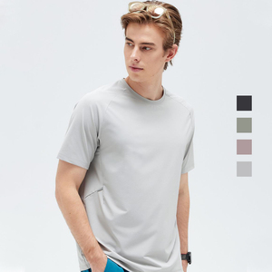 เสื้อยืดขายส่งใหม่ปี 2026 ผ้าไนลอน 75% สแปนเด็กซ์ 25% เสื้อยืดแขนสั้นสำหรับผู้ชายวิ่งออกกำลังกายเล่นกีฬา - Product Image 1