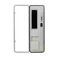 Porte d'entrée de camping-car de style européen, cadre en alliage d'aluminium, serrure à deux points, porte moustiquaire pour caravane et camping-car, logo personnalisé