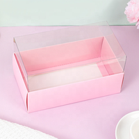 XJH Transparent Cupcake Rouleau Suisse Récipient Transparent En Plastique PET Emballage De Cuisson Boîte De Papier Cadeau Boîte De Gâteau Rectangulaire