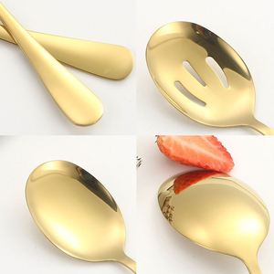 Wholesale Gold Wedding Serving Set Stainless Steel Service Cutlery Set for Restaurant Party - Product Image 4