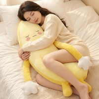 Coussin corporel en peluche douce de 90/120 cm, adorable jouet en peluche en forme de banane et d'aubergine pour la décoration de chambre et la détente avant le sommeil