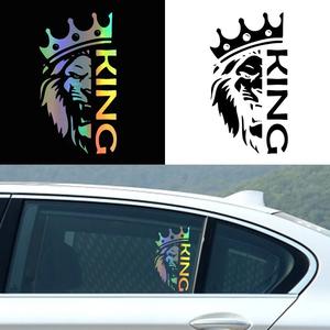 Personalizado Majestic Lion Profile Calcomanía automotriz Rainbow Vinilo Lion Sticker Car Graphics Decoraciones adhesivas - Product Image 4