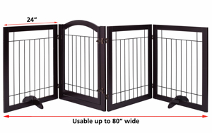 Clôture pour chien de haute qualité à bas prix Barrière pour chien en bois Clôture pour animaux de compagnie extérieure avec 4 panneaux à vendre - Product Image 4
