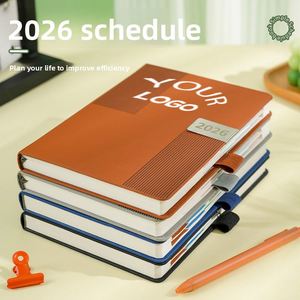 2026 <b>A5</b> Pu Leather Diary Notebook Business Custom Logo Hardcover Journal Agenda <b>Notepad</b> Notebooks With Pen Holder - Product Image 2