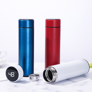 2023 gran oferta, taza de termo inteligente LED de acero inoxidable de doble pared, tazas rectas de Negocios Inteligentes con visualización de temperatura - Product Image 1