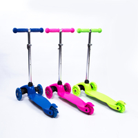 Trottinette pour enfant à 3 roues, cadre en aluminium, hauteur réglable, roues en PU lumineuses, prix avantageux