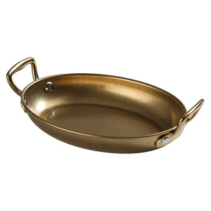 Stainless Steel Oval Serving Tray With Double Handles For Steak And Vegetables Baking Pan - Product Image 3