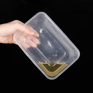 Custom Logo Transparent Food Grade Stackable Storage Container Set, PP Disposable Clear Microwave Oven Safe Food Container*