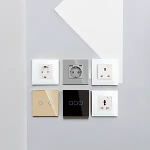 KLASS-Panel de vidrio Zigbee para el hogar inteligente, de 3 vías interruptor inalámbrico, control remoto, táctil de pared