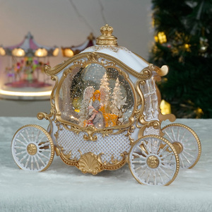Giai điệu Xmas led xoáy nước long lanh đèn lồng trong nhà giáng sinh Quả cầu tuyết trang trí với tính năng chiếu sáng - Product Image 3