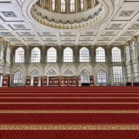 Tapis de mosquée en rouleau 80 % laine de qualité supérieure, à poils longs et doux, pour couverture mur à mur des mosquées et centres islamiques