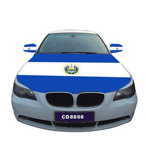 Directo de fábrica al aire libre personalizado 120*150cm capó de motor <span class=keywords><strong>el</strong></span>ástico y espejo retrovisor trasero Bandera de <span class=keywords><strong>El</strong></span> <span class=keywords><strong>Salvador</strong></span> cubierta de capó de coche bandera - Product Image 1