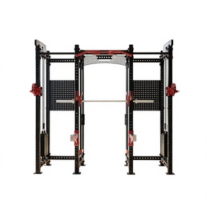 Estación de Gimnasio Multifuncional 3 en 1 de 8 Postes, Máquina Smith Comercial con Jaula de Cables, Soporte para Sentadillas, Multiusuario, Entrenamiento de Fuerza Corporal Completa - Product Image 1