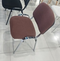 Chaise de réunion empilable sans accoudoirs en métal à cadre fixe pour salle de réunion, formation en intérieur, chaises pour réunion
