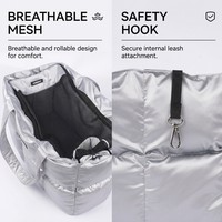 Sac de transport transfrontalier pour animaux de compagnie (chats et chiens) – Ultra-léger, respirant, confortable, en polyester, pour femmes