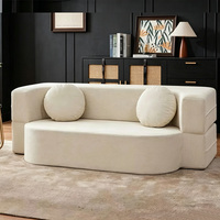 2026 Modernes Komprimiertes Sofa in einer Box Vakuumverpackt Wohnzimmermöbel Minimalistisches Cremefarbenes Cord-Stoff Wolkensofa mit Kissen