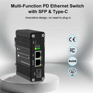 สวิตช์ PoE อุตสาหกรรมแบบ USB-C PD พร้อมการชาร์จเร็ว 60W, พอร์ต SFP <span class=keywords><strong>1</strong></span> ช่อง + RJ45 2 ช่อง, จ่ายไฟผ่านอีเธอร์เน็ต, -20 ° ซีถึง 50 ° C - Product Image 4