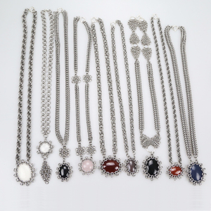 Cadena de doble espiral de <span class=keywords><strong>acero</strong></span> <span class=keywords><strong>inoxidable</strong></span>, collar de ágata roja hecho a mano, proveedor de <span class=keywords><strong>joyería</strong></span> de Chainmail - Product Image 5
