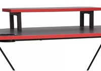 Bureau de jeu en forme de K avec structure métallique pour poste de travail à domicile, table d'ordinateur pour chambre de gamer, bureau d'e-sport à domicile