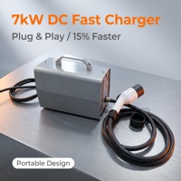 Chargeur rapide portable CCS2 7 kW DC avec sortie 40 A, entrée 220 V, écran OLED, Plug & Play, pour la maison et les voyages, chargeur DC