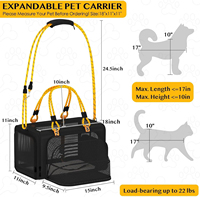 Sac de transport pour animaux de compagnie en maille polyester légère et respirante, avec bandoulière, idéal pour les sorties quotidiennes et les trajets en voiture sécurisés