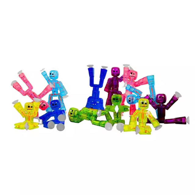 For Multiple Styles Stikbot Sucker Robot Stickman Animal Photography Puppet Eco-friendly Plastic Material Action Figures