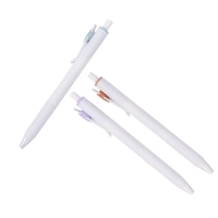2023 Nouveau produit Stylo à bille blanc Recharge d'encre gel de pilotage en plastique bleu et rouge