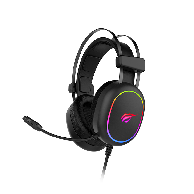 Игровые USB-наушники Havit H2016d с шумоподавлением, компьютерная гарнитура с объемным звучанием 3,5 мм, наушники с микрофоном для ПК