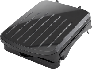 เตาปิ้งย่างไฟฟ้าเซรามิกแบบแผ่นเดียว George Foreman รุ่น Classic สำหรับ 2 ที่นั่ง พร้อมที่กดทำพานินี พื้นผิวเคลือบกันติด สำหรับใช้ในครัวเรือน สีดำ - Product Image 1