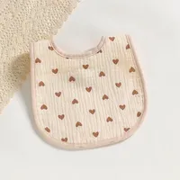Vente en gros de bavoirs colorés personnalisés en coton pour l'alimentation des bébés en forme de U bavoirs lavables pour nouveau-nés bavoirs en coton pour enfants