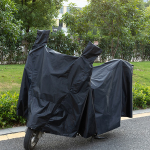 Housse de protection universelle pour scooter électrique, taille unique, noire, imperméable, en polyester soyeux, protection universelle pour moto - Product Image 4