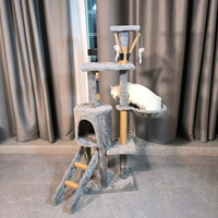 Tour de Vente Chaude pour Chat, Grand Griffoir Cadre d'Escalade en Sisal, Arbre à Chat Maison pour Sauter et Grimper