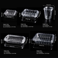 Op maat gemaakte voedselveilige wegwerp plastic aardbeienbakjes/bosbessen clamshell verpakkingen