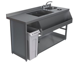 Barra de Bar Personalizada de Acero Inoxidable Resistente VK, Estilo Contemporáneo, de Grado Comercial, para Cafetería, Bar o Restaurante - Product Image 1