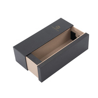 Nuevo diseño Vintage UV vino licor abridor de cartón conjunto Biodegradable caja de papel negro laminación brillante para whisky Vodka Alcohol