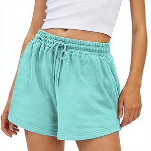 Shorts de sport pour femmes et filles, taille haute élastique, séchage rapide, en Spandex et Polyester, style cycliste, avec logo personnalisé, couleur bonbon, pour l'été - Product Image 1