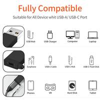 Adaptateur USB vers USB-C OTG en alliage d'aluminium mini en gros avec connecteur mâle USB-C vers femelle USB 3.0 pour chargement