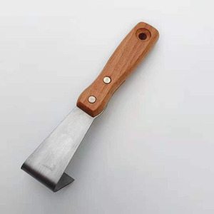 Couteau à écorcer à manche en bois, tête droite, en acier, outil de jardin durable pour l'élimination des maladies des arbres - Product Image 4