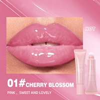 Gloss à lèvres magique hydratant et brillant à base de plantes, saveur fruitée, avec logo personnalisé, base de gloss à lèvres scintillante pour marque privée