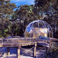 Tenda Gelembung Transparan Mewah Rumah Kubah PC Desain Baru untuk Hotel Resor Aktivitas Glamping Luar Ruangan