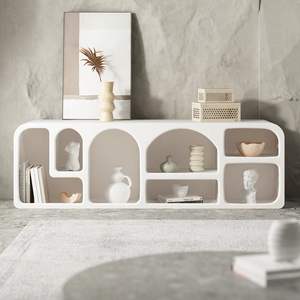 Mueble de Almacenamiento Blanco Minimalista Moderno de 1600x400x500mm, Estante Divisorio para Sala de Estar, para Organización del Hogar - Product Image 2