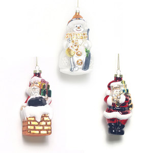 Piccoli Ornamenti Artigianali Cinesi in Vetro Soffiato a Mano, Statuette Decorative per <span class=keywords><strong>Natale</strong></span> e Festività - Product Image 3