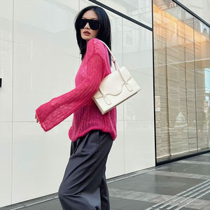 Personnalisable femmes été 2025 pull ample tricot Jersey mince col rond Style Streetwear pour les filles mode pull - Product Image 2