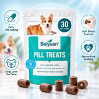 Friandises à mâcher souples pour chiens, saveur viande, riches en protéines, texture douce, aide à l'administration de médicaments et de compléments alimentaires pour tous.